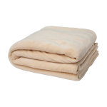 Recycled sherpa blanket, soft touch, 126 x 152 cm ivory colour