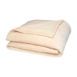 Recycled sherpa blanket, soft touch, 126 x 152 cm ivory colour
