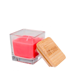Scented candle in a glass jar with bamboo lid 40g main view