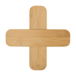 Large bamboo trivet, cross-shaped design natural colour