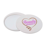 Elegant sliding makeup mirror, quick touch-ups white colour