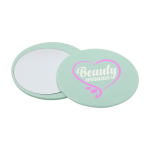 Elegant sliding makeup mirror, quick touch-ups mist green colour