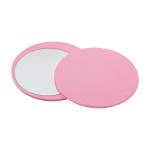 Elegant sliding makeup mirror, quick touch-ups light pink colour