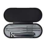 Manicure set, essential grooming tools black colour