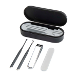Manicure set, essential grooming tools black colour