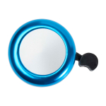 Bicycle bell, aluminium and plastic, loud sound blue colour