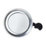 Bicycle bell, aluminium and plastic, loud sound silver colour