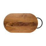 Acacia wood chopping board, ergonomic handle wood colour