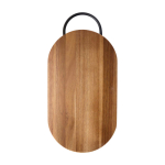 Acacia wood chopping board, elegant, bread knife included wood colour