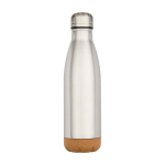 Double-wall stainless steel bottle, cork base, 500ml second front view