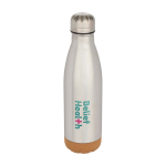 Double-wall stainless steel bottle, cork base, 500ml pad printing view