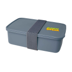 Recycled plastic lunch boxes for businesses 800 ml grey colour pad printing view