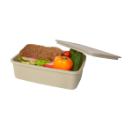 Recycled plastic lunch boxes for businesses 800 ml beige colour second view
