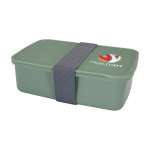 Recycled plastic lunch boxes for businesses 800 ml pastel green colour pad printing view