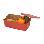 Recycled plastic lunch boxes for businesses 800 ml salmon colour second view