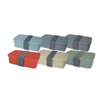 Recycled plastic lunch boxes for businesses 800 ml salmon colour second multiple colours view