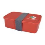 Recycled plastic lunch boxes for businesses 800 ml salmon colour pad printing view