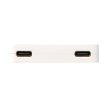 USB hub with 4 ports including Type-A and Type-C outputs white colour