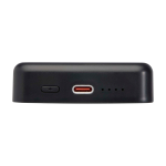 Magnetic wireless power bank, recycled plastic, 10,000 mAh black colour
