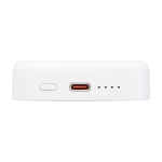 Magnetic wireless power bank, recycled plastic, 10,000 mAh white colour