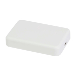 Magnetic wireless power bank, recycled plastic, 10,000 mAh white colour