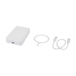 Magnetic wireless power bank, recycled plastic, 10,000 mAh white colour
