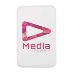 Magnetic wireless power bank, recycled plastic, 10,000 mAh white colour