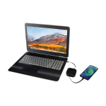 Retractable 5-in-1 fast-charge and data cable, 100W black colour