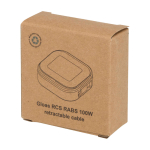 Retractable 5-in-1 fast-charge and data cable, 100W white colour