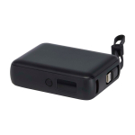 Recycled plastic power bank, fast charging, 10,000 mAh black colour