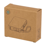 Recycled plastic power bank, fast charging, 10,000 mAh black colour