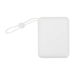 Recycled plastic power bank, fast charging, 10,000 mAh white colour