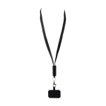 Mobile lanyard, recycled plastic, 5-in-1 charging cable, 65W black colour