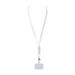 Mobile lanyard, recycled plastic, 5-in-1 charging cable, 65W white colour