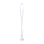 Mobile lanyard, recycled plastic, 5-in-1 charging cable, 65W white colour
