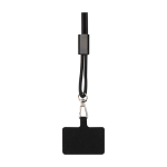 Smartphone lanyard, recycled plastic, 5-in-1 cable, 100W black colour