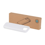 Eco power bank, water-resistant, carabiner, 5,000 mAh white colour