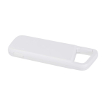 Eco power bank, water-resistant, carabiner, 5,000 mAh white colour