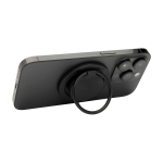 Magnetic phone stand, ring-style support black colour