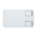 Folding phone stand, bamboo base, desktop use white colour