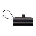 2-in-1 recycled plastic power bank, folding stand black colour