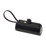 2-in-1 recycled plastic power bank, folding stand black colour