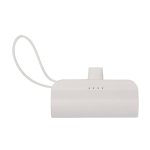 2-in-1 recycled plastic power bank, folding stand white colour