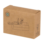 2-in-1 recycled plastic power bank, folding stand white colour