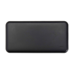 Recycled plastic power bank, LED charge indicator, 10,000 mAh black colour