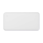 Recycled plastic power bank, LED charge indicator, 10,000 mAh white colour