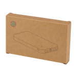 Recycled plastic power bank, LED charge indicator, 10,000 mAh white colour