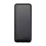 Recycled plastic power bank, 2 cables, 10,000 mAh black colour