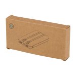 Recycled plastic power bank, 2 cables, 10,000 mAh black colour