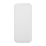 Recycled plastic power bank, 2 cables, 10,000 mAh white colour